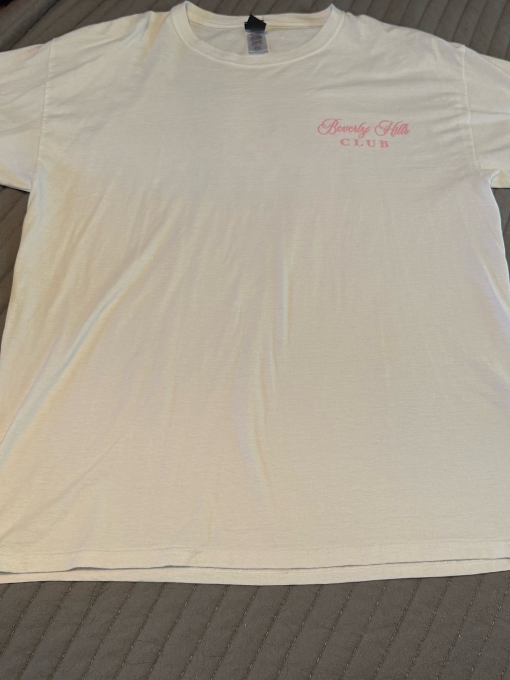 Sweet Claire White Tee with Pink Beverly Hills Club Logo